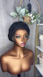 9x6 HD Glueless Frontal Lace Short Curly Human Hair Wig With 4c Hairline for Women