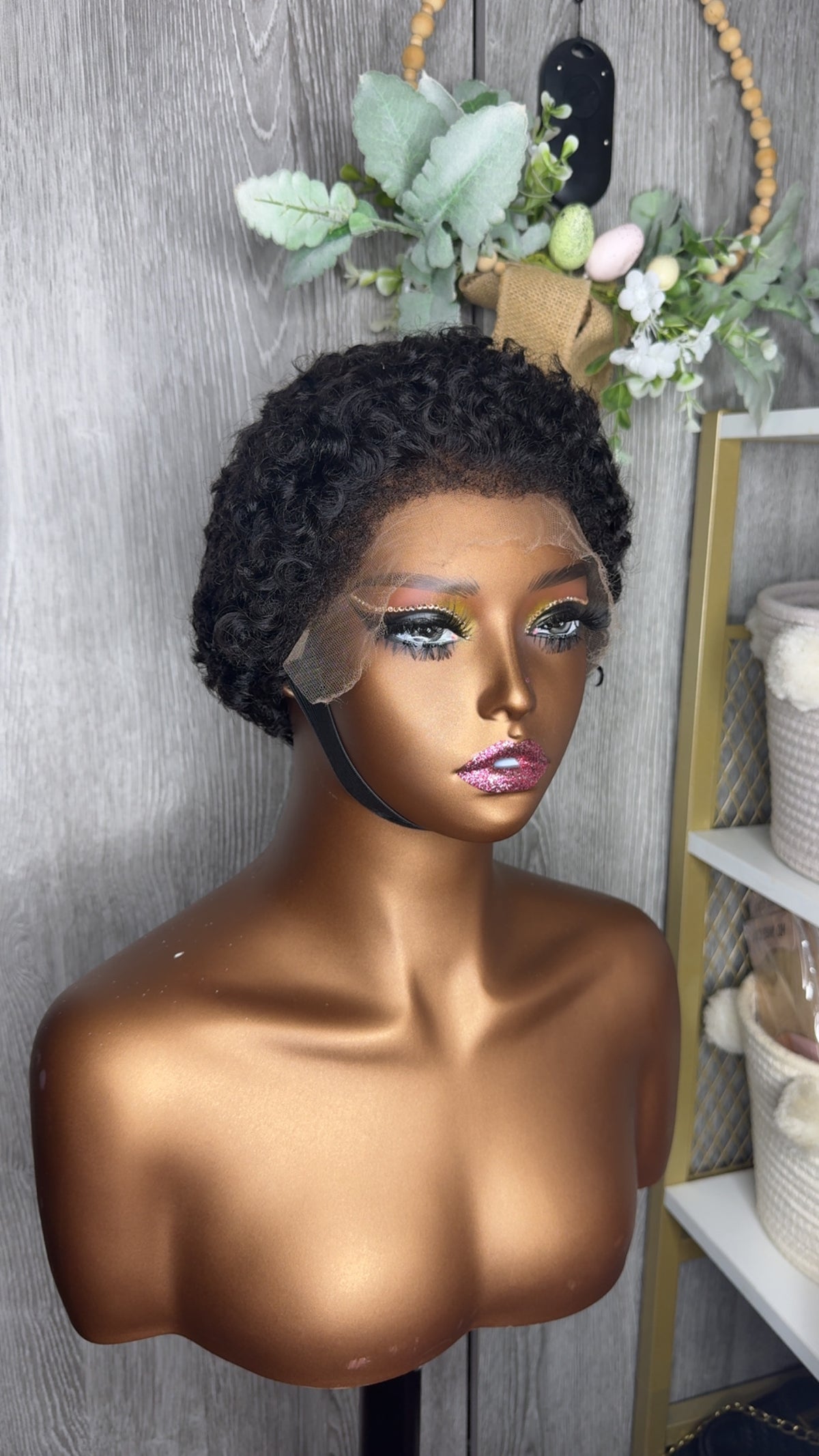 9x6 HD Glueless Frontal Lace Short Curly Human Hair Wig With 4c Hairline for Women