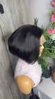 5x5 HD Lace Closure Raw Human Hair Bob Wig Prebleached Knots Glueless Wig