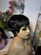 Human Hair Wig Short Pixie Cut Women Glueless
