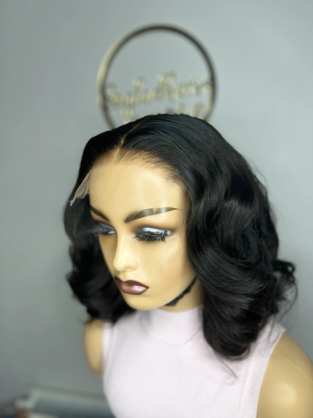 SDD Virgin Human Hair Wig With 5x5 HD Closure 12inches 200g Density