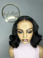 SDD Virgin Human Hair Wig With 5x5 HD Closure 12inches 200g Density