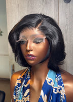 Glueless 5x5 Human Hair Wig With Drawstring Cap Short Hair For Women