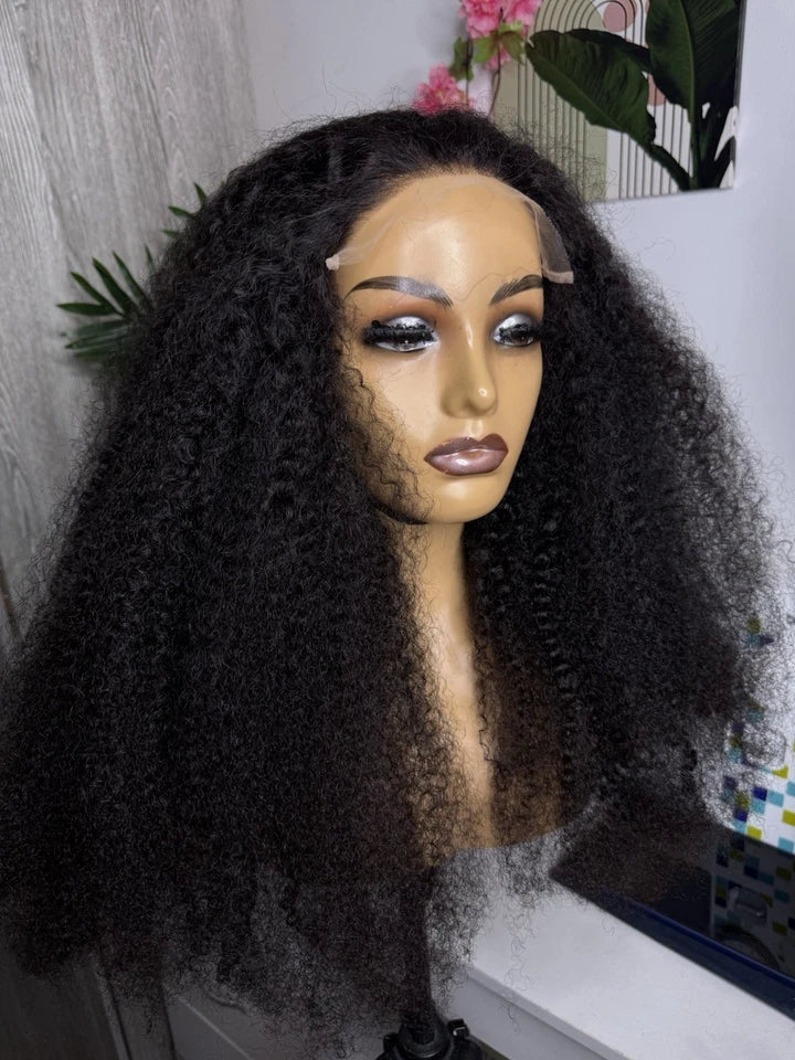 Curly Human Hair 6x6 HD Lace Wig 24inches 300g Density